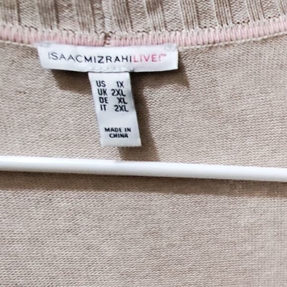 ISAAC Mizrah long shawl collar‎ cardigan coatigan 1X - Picture 4 of 5
